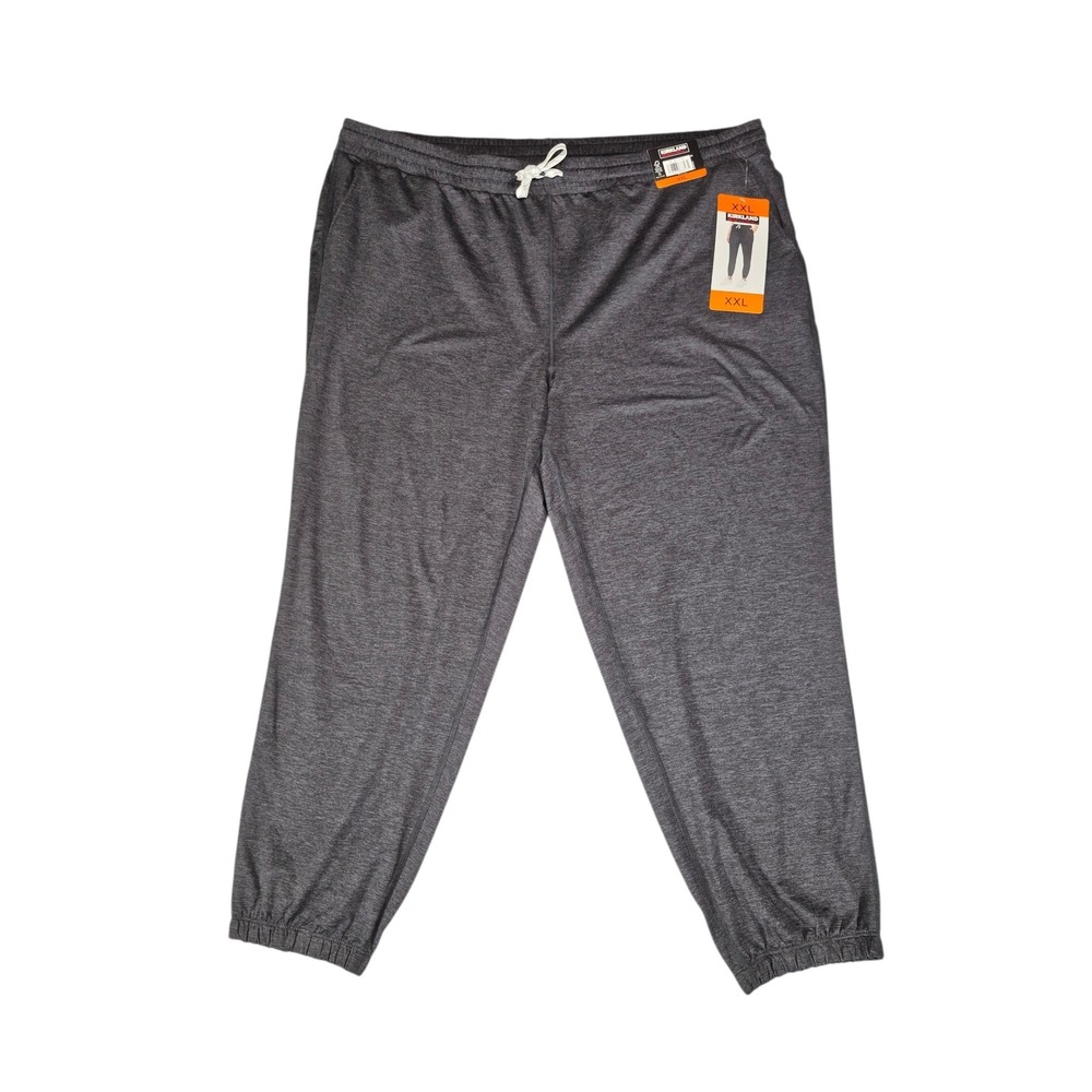 Kirkland Signature Men XXL Lightweight Joggers Heather Gray Moisture Wicking NWT